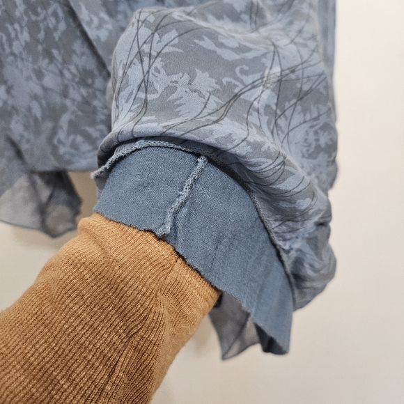 Baci L* Silk blend Beautiful Batwing tunic lined Blouse Top - Picture 4 of 7